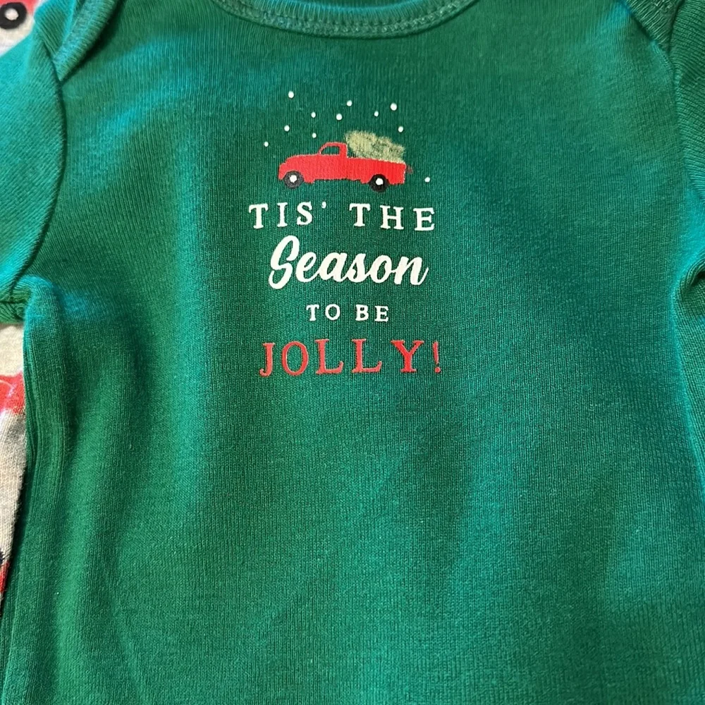 3 piece Christmas tree red truck long sleeve set